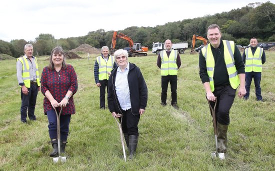 Turning the first sod at the Ardara Distillery. Turning the first sod at the Ardara Distillery.