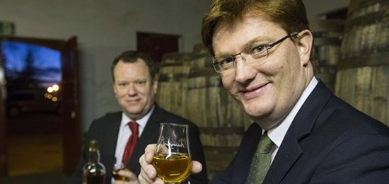 Rt Hon Danny Alexander MP, the Chief Secretary to the Treasury, at Benromach Scotch Whisky distillery in Speyside.
