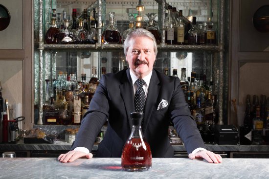 Richard Paterson and the rare Domaine Henri Giraud Champagne cask finished Dalmore 50 year old which has now sold out.
