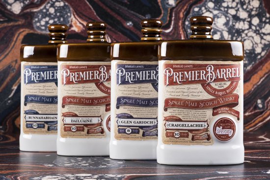 New Look For Douglas Laing Premier Barrel Range launches with Bunnahabhain 10 Year Old, Dailuaine 10 Year Old, Glen Garioch 8 Year Old and Craigellachie 10 Year Old.