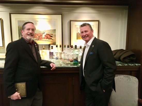 Murray Cohen (left) with Stuart Brown, the first Canadian whisky ambassador for Johnnie Walker and Diageo whisky.