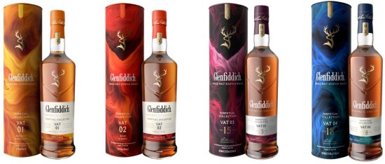 Glenfiddich Perpetual Collection Vat 01, Vat 02, Vat 03, Vat 04