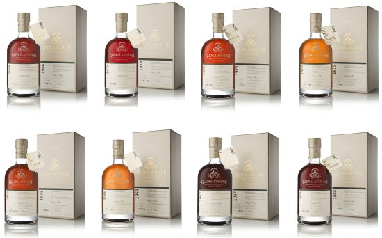 Glenglassaugh Batch 3, group L to R, Top to Bottom, 1986 Cask, 1978 Cask, 1975 Cask, 1973 Cask, 1972 Cask, 1968 Cask, 1967 Cask, and 1965 Cask Glenglassaugh Batch 3, group L to R, Top to Bottom, 1986 Cask, 1978 Cask, 1975 Cask, 1973 Cask, 1972 Cask, 1968 Cask, 1967 Cask, and 1965 Cask