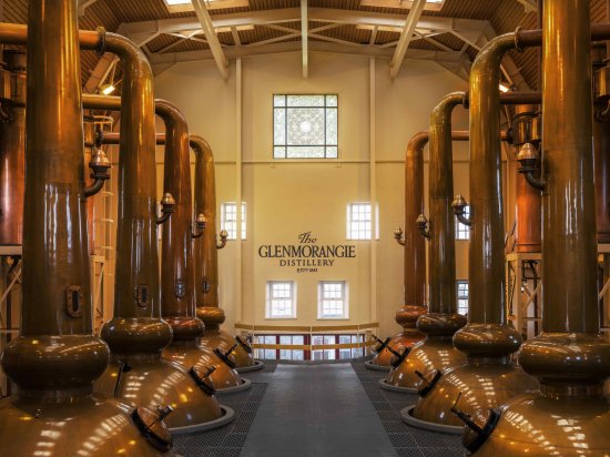 The tallest stills in Scotland in the Glenmorangie Stillhouse.
