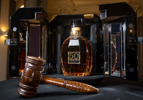 Bottle 50 of 50 of The Glenrothes 50 Year Old decorated with 22carat Scottish Gold
