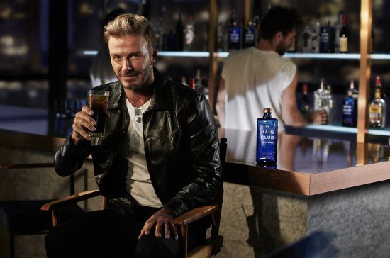 David Beckham drinking the new Haig Club Clubman
