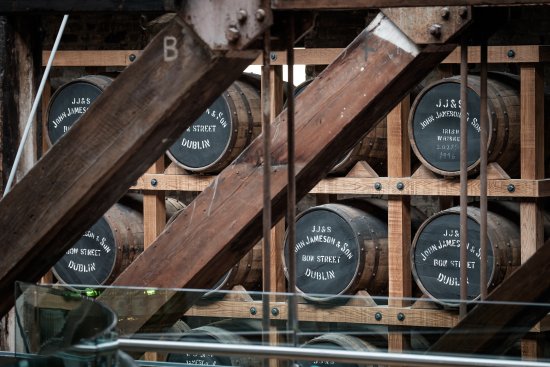 Maturing barrels at the old Jameson Distillery.