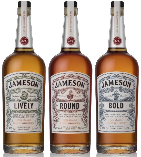 Jameson Deconstructed Series – Jameson Bold, Jameson Lively and Jameson Round. Jameson Deconstructed Series – Jameson Bold, Jameson Lively and Jameson Round.