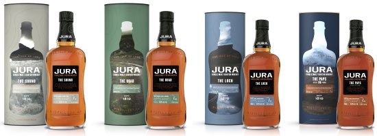 Jura Sherry Collection - (L to R) The Sound, The Road, The Loch, The Paps 19 Year Old Jura Sherry Collection - (L to R) The Sound, The Road, The Loch, The Paps 19 Year Old
