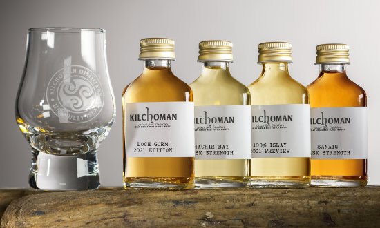 Kilchoman F�is �le 2021 DNA Tasting Pack - Kilchoman Loch Gorm 2021 Edition, Machir Bay Cask Strength, 100% Islay 2021 Preview Sample and Sanaig Cask Strength