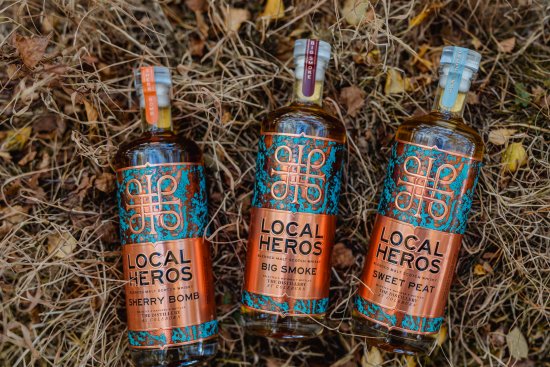 Local Heros blended malt Scotch whiskies Sherry Bomb, Sweet Peat and Big Smoke Local Heros blended malt Scotch whiskies Sherry Bomb, Sweet Peat and Big Smoke