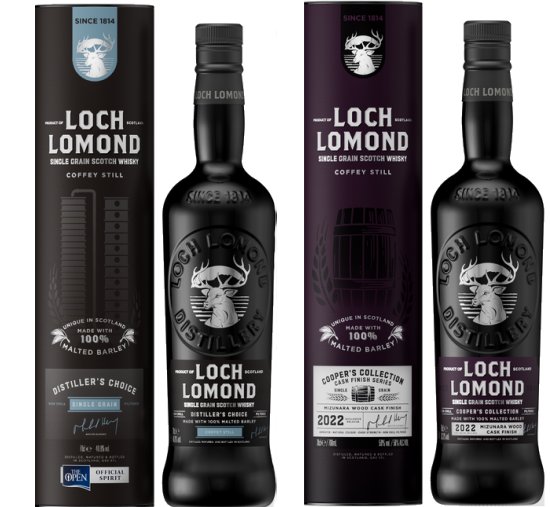 Loch Lomond Single Grain Distiller�s Choice and Loch Lomond Single Grain Cooper�s Collection Mizunara Cask Finish