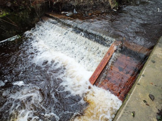 Mackalea Burn fish pass a tributary of the River Fiddich.