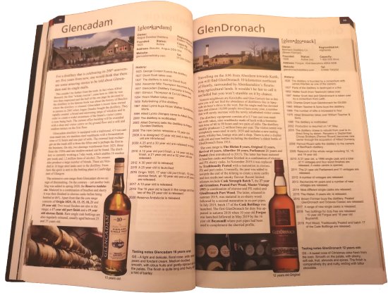 Malt Whisky Yearbook 2021 typical distillery info page layout - GlenDronach Distillery & Glencadam Distillery