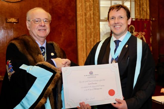 Scott Davidson Glencairn Crystal (right) and Chris Searle Worshipful Company of Distillers.