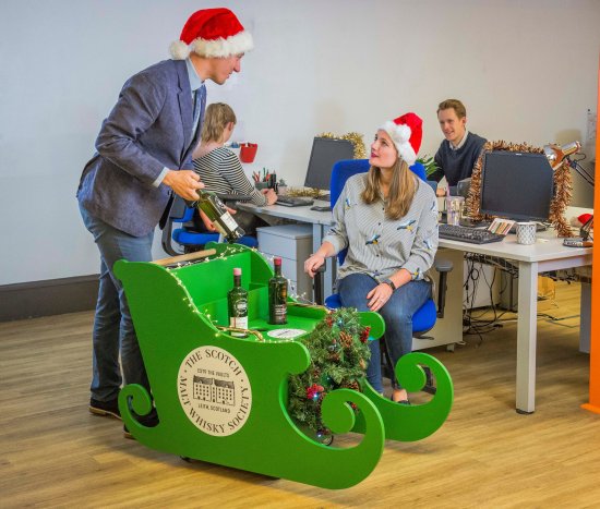 Book The SMWS Christams sleigh to bring some spirit to your Christmas party.