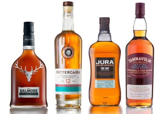 The Dalmore, Fettercairn, Jura and Tamnavulin whisky.